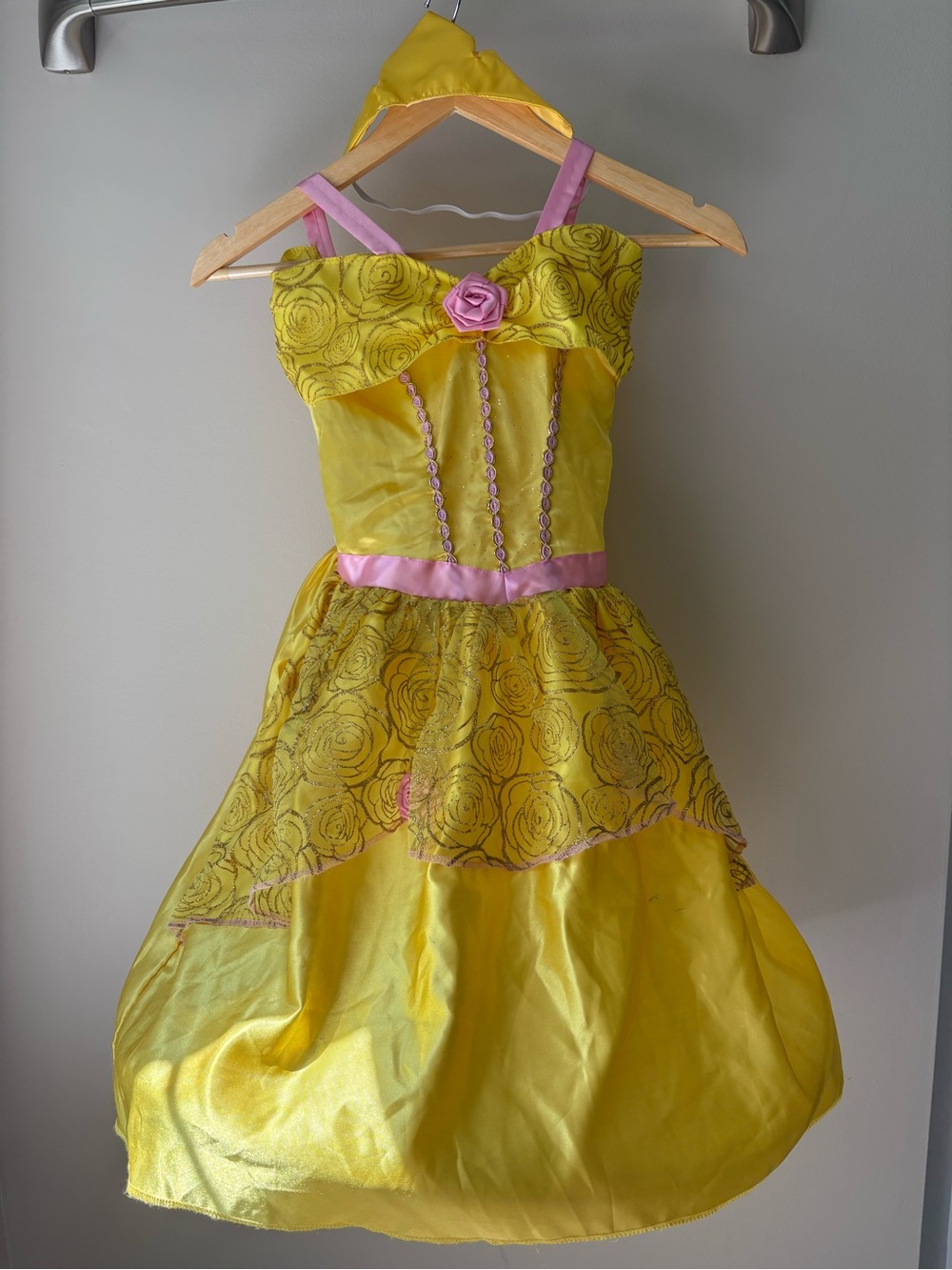 DISNEY Princess Belle Costume Dress - Fantasy Play Dress Up - Size 4-6 Girls